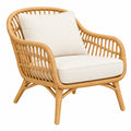 Rattansessel 76 cm x 78 cm x 85 cm Natur Beige Geflecht Boho