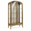 Vitrine 90 x 45 x 190 cm Metall Glas Bronze klassischer Stil mit Glastüren